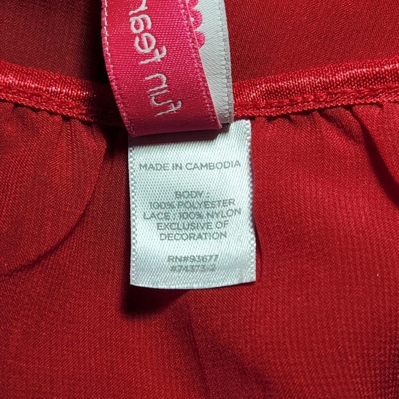 COSMOPOLITAN Sexy Red Lace Top Size Large - Picture 7 of 7